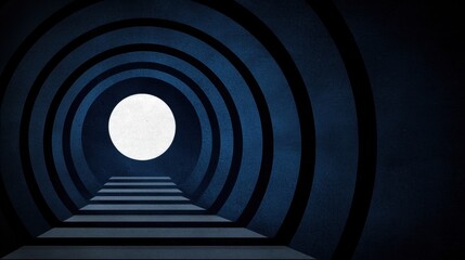 Obraz premium A Dark Tunnel with a Light at the End