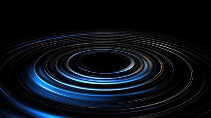 A digital illustration of concentric circles with varying shades of blue and black.