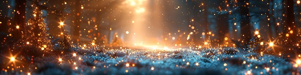 Panoramic Cosmic Dust Clouds Illuminated by Distant Starbursts
