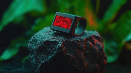 Red Ring with Black Frame