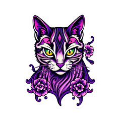 Obraz premium cat tattoo design