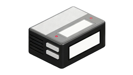Fototapeta premium Isometric Digital Recorder Isolated on White Background
