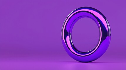 A shiny purple ring with a black outline.