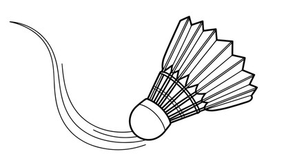 badminton racket and shuttlecock vector illustration