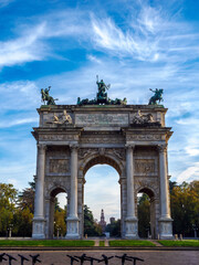 Obraz premium Arco della Pace in Milan, Italy