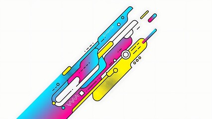 Vibrant smartphone components in modern tech design