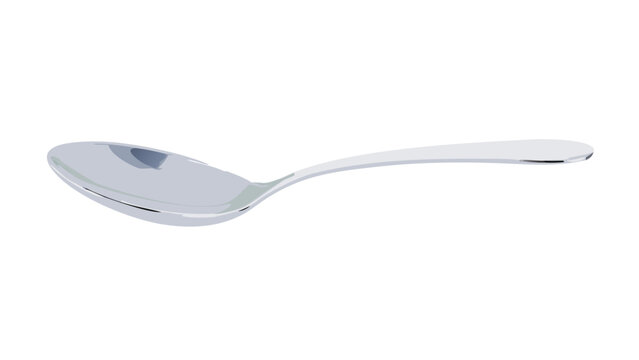 Elegant Stainless Steel Table Spoon on Neutral Background