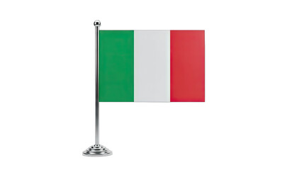 Italian Flag on Desk: Symbol of Italy