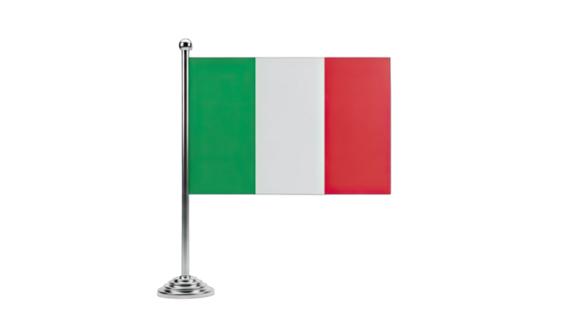 Italian Flag on Desk: Symbol of Italy - Powered by Adobe