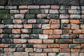 Obraz premium Old brick wall texture background with copy space for add text or image.