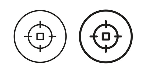 Aim icons, Line vector. solid symbol set