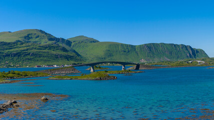 Flakstadbruene Panorama auf den Lofoten