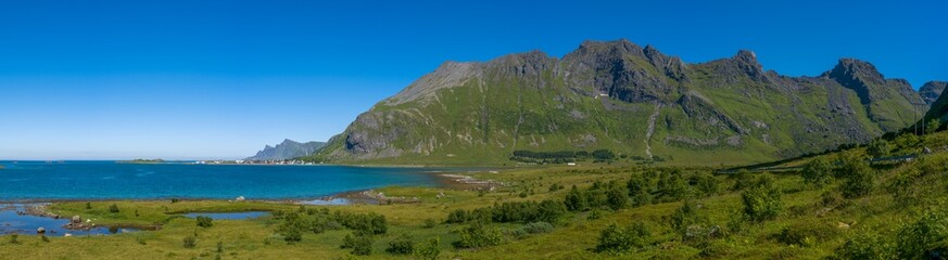 Flakstadbruene Panorama auf den Lofoten