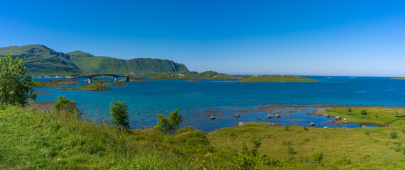 Flakstadbruene Panorama auf den Lofoten