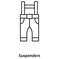 Suspenders Vector icon which can easily modify or edit