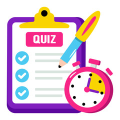 Modern design icon of test time © Rabiya