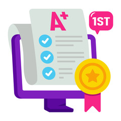 Editable design icon of A+ grade