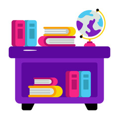Trendy design icon of books table