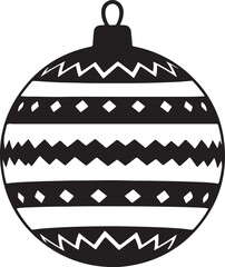 Black silhouette of santa claus waving hand with christmas tree and stars isolated on white background