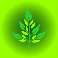 A radiant green leaf rises from a glowing background, its layered shapes symbolizing renewal, growth, and the vibrant pulse of living nature.