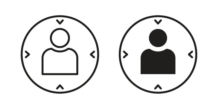 Customer centricity icons, Line vector. solid symbol set