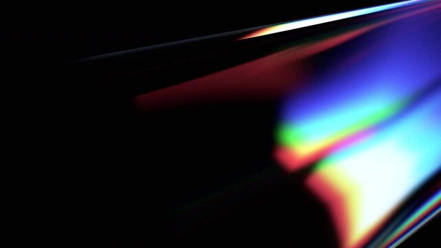 Abstract animation, iridescent background with color refraction effect, 4k seamless looping video, 3d render