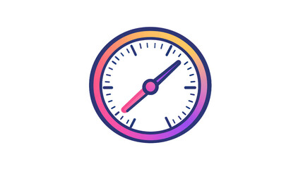 Colorful speedometer gauge illustration with vibrant gradients and detailed design