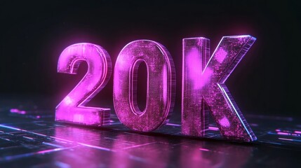 Futuristic Twenty With Technology And Holograms Celebrating Milestone Events And Achievements