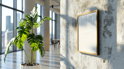 Framed digital certificate of high ESG rating labeled Verified Governance Leader in a minimalist corporate office