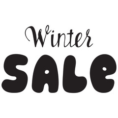 Winter Sale red lettering design