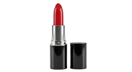Fototapeta premium Red lipstick cosmetic makeup beauty product glamour fashion accessory glamour vibrant shine luxury item on transparent background