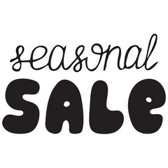 seasonal Sale red lettering design
