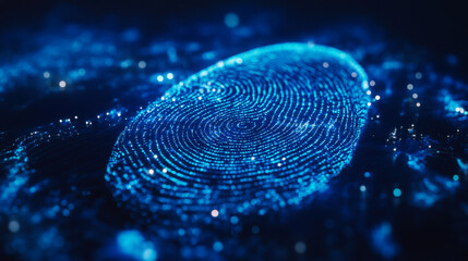 Modern digital fingerprint technology illustration showcasing biometric identification process