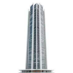 Skyscraper isolated on transparent background. PNG