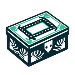 Tribal Pattern Gift Box Design Illustration