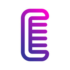comb line gradient icon