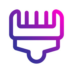 hair clipper line gradient icon