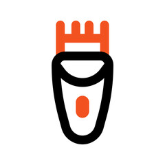 hair clipper outline color icon