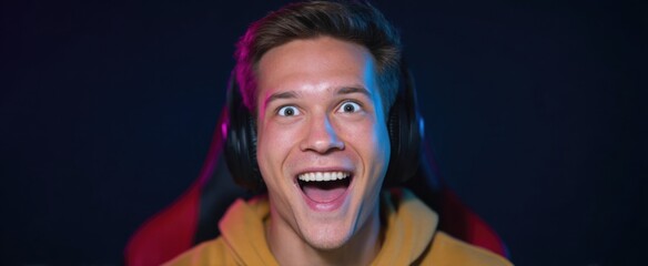 esports competitor celebrating triumphantly after clinching an online tournament victory