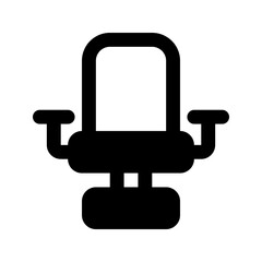 barber chair solid line icon