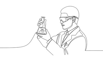 Scientist Analysing the Lab Experiment in Lab. 