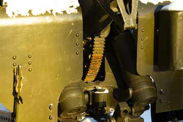 Internal Orange-Rusted Gear Teeth on an Olive-Green Military or Heavy Vehicle Component