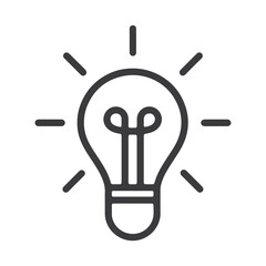 bulb idea line web icon