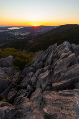 立須からの見る浜名湖の夕暮れ