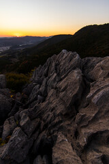 立須からの見る浜名湖の夕暮れ