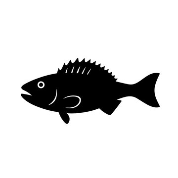 Weever Fish Silhouette Icon &ndash; Unique Minimal Vector Design on Transparent Background