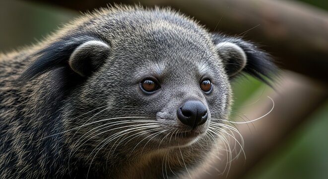 Close-up Portrait of a Binturong - Captivating Wildlife Photography.