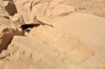 Ancient traces of granite processing in the Aswan Red Granite Quarry, Egypt