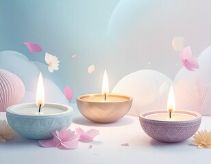 candles and flower