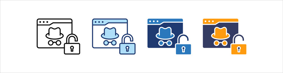 Hacker Icon Set Multiple Style Collection